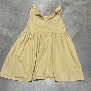 Vignette brand mustard n white striped dress‎ / Size 8Y / P-60
